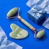 image:imageBAIMEI IcyMe Jade Roller amp Gua Sha Facial Tool Set for Face DepuffingLight Green