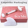 image:imageBAIMEI IcyMe Jade Roller amp Gua Sha Facial Tool Set for Face DepuffingWhite