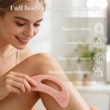 image:imageBAIMEI IcyMe Natural Jade Gua Sha Facial ToolGreenSoft Pink