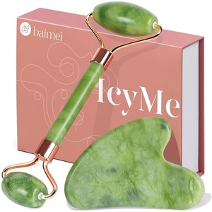 image:imageBAIMEI IcyMe Jade Roller amp Gua Sha Facial Tool Set for Face DepuffingGreen
