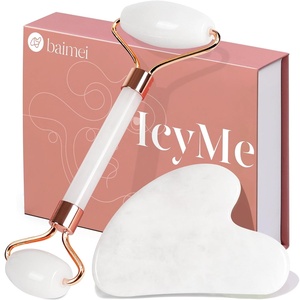 image:imageBAIMEI IcyMe Jade Roller amp Gua Sha Facial Tool Set for Face DepuffingWhite